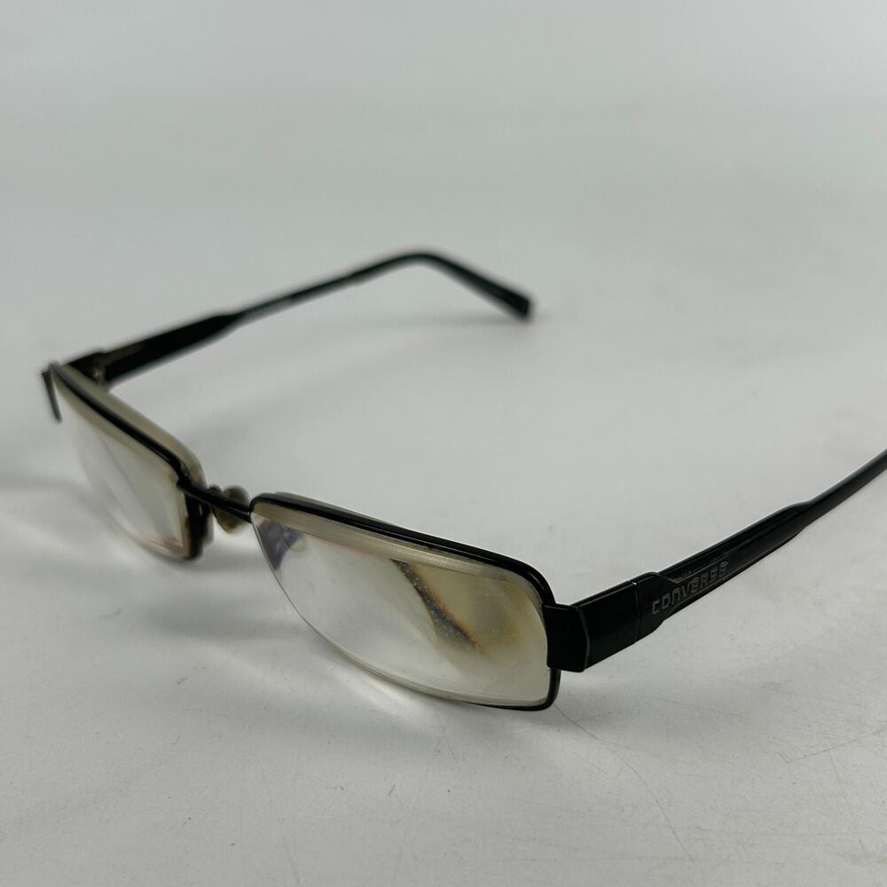 Converse Envision Eyeglasses Women's Black Plastic Round‎ Full Rim 53 18 135
